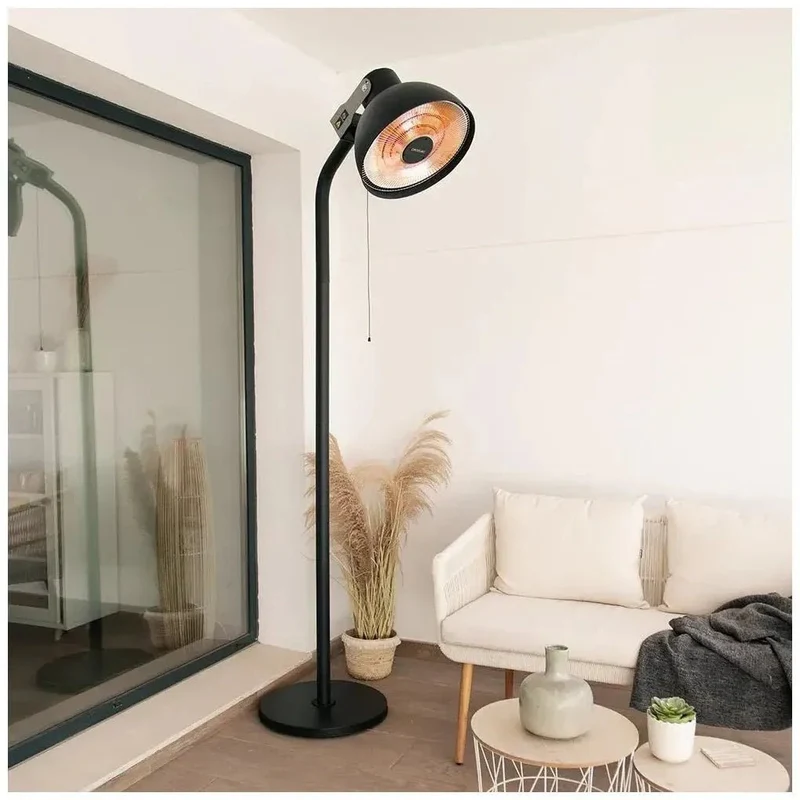 Calefactor Exterior 2100W Infrarrojo, IP24, 3 Potencias, Áreas 20m², Inclinación Ajustable de Cecotec