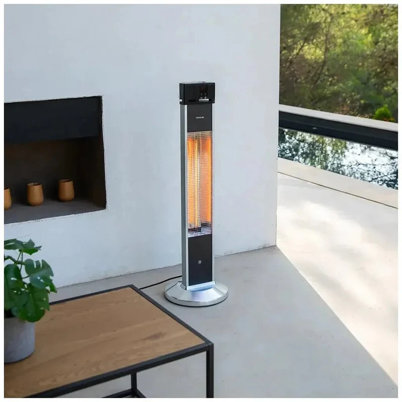 Calefactor Exterior Torre 2000W: Calor Inmediato y Seguro con Mando a Distancia de Cecotec