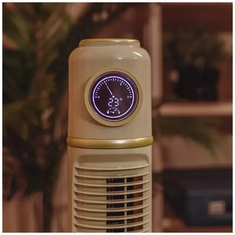 Ventilador de Torre Retro Smart Green 32 pulgadas con Control Remoto y Pantalla LED de Cecotec
