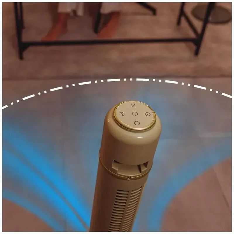 Ventilador de Torre Retro Smart Green 32 pulgadas con Control Remoto y Pantalla LED de Cecotec