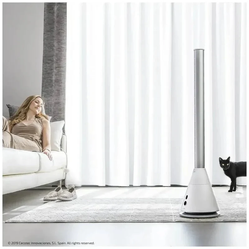 Ventilador de Torre Bladeless 38 pulgadas Blanco: Elegancia, Silencio y Eficiencia de Cecotec