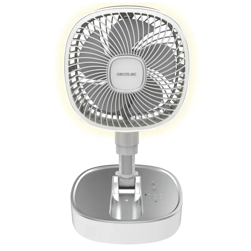 Ventilador Portátil Plegable con Batería 8000mAh, Oscilación y Luz LED de Cecotec