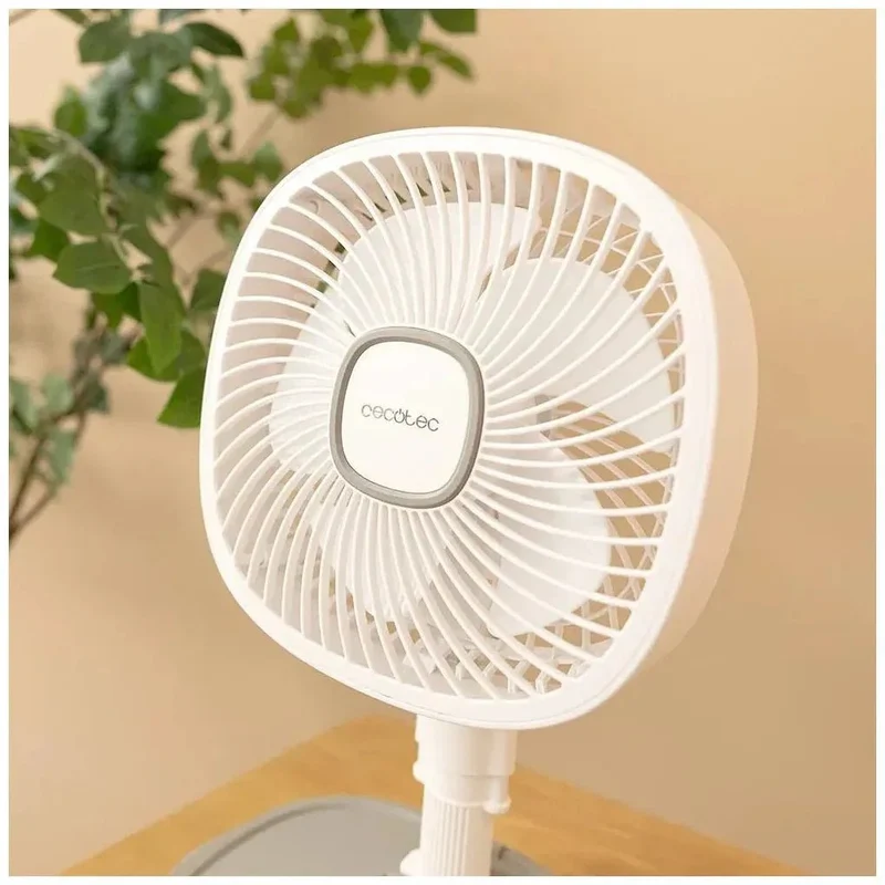Ventilador Portátil Plegable con Batería 8000mAh, Oscilación y Luz LED de Cecotec
