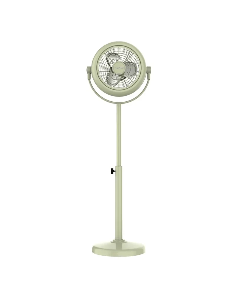 Ventilador de Pie Retro Verde 10 pulgadas con 25W, Inclinación y Velocidades Ajustables de Cecotec