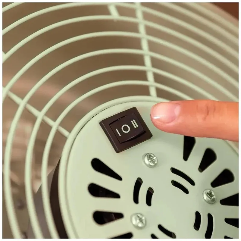 Ventilador de Pie Retro Verde 10 pulgadas con 25W, Inclinación y Velocidades Ajustables de Cecotec
