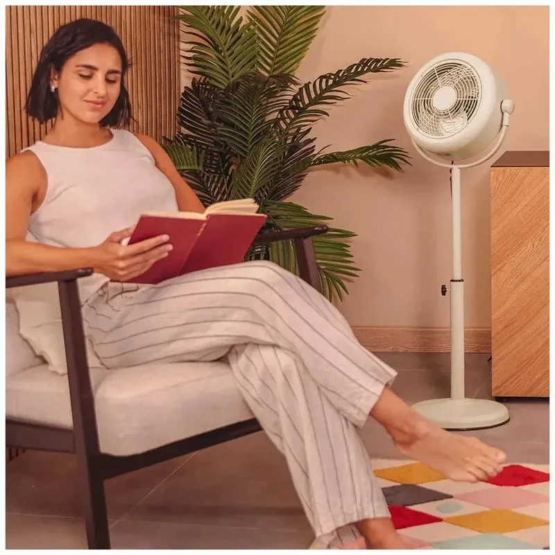 Ventilador Retro Beige 25W EnergySilence 250: Elegancia y Potencia en tu Hogar de Cecotec