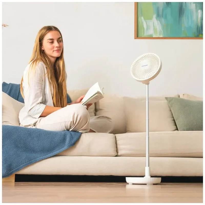 Ventilador Portátil Plegable con Batería de 7200mAh y 3 Velocidades Ajustables de Cecotec