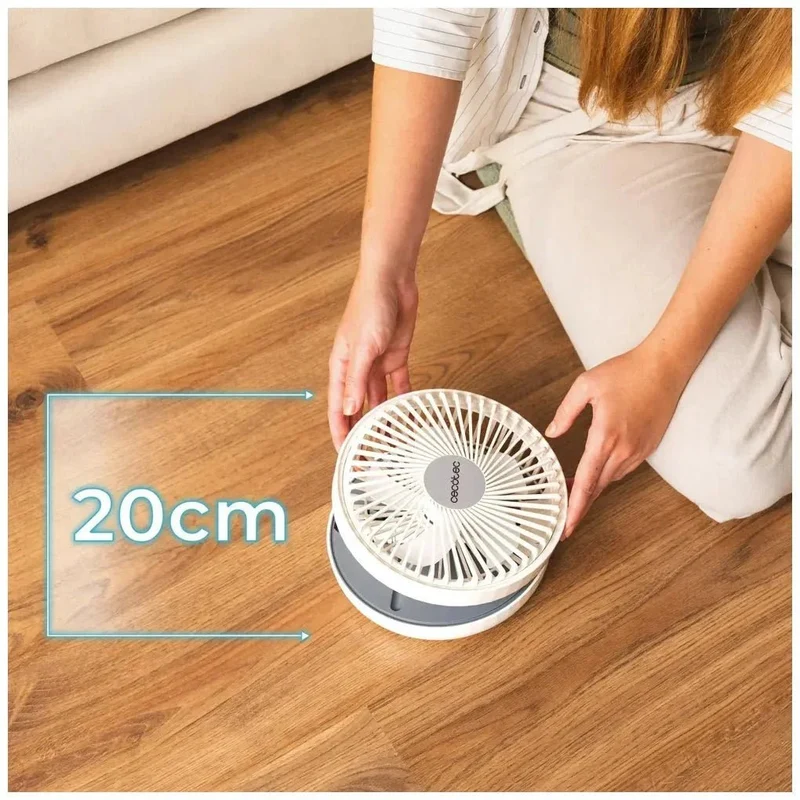 Ventilador Portátil Plegable con Batería de 7200mAh y 3 Velocidades Ajustables de Cecotec