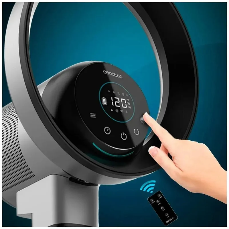 Ventilador y Purificador Sin Hélices 2 en 1 con Conexión Wifi y Pantalla LED de Cecotec