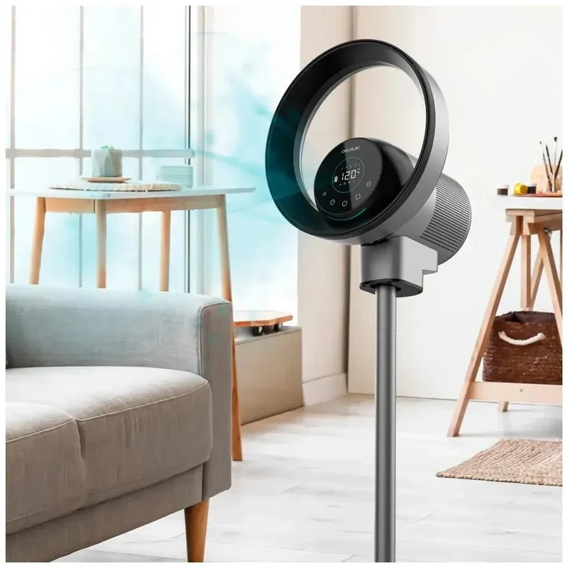 Ventilador y Purificador Sin Hélices 2 en 1 con Conexión Wifi y Pantalla LED de Cecotec