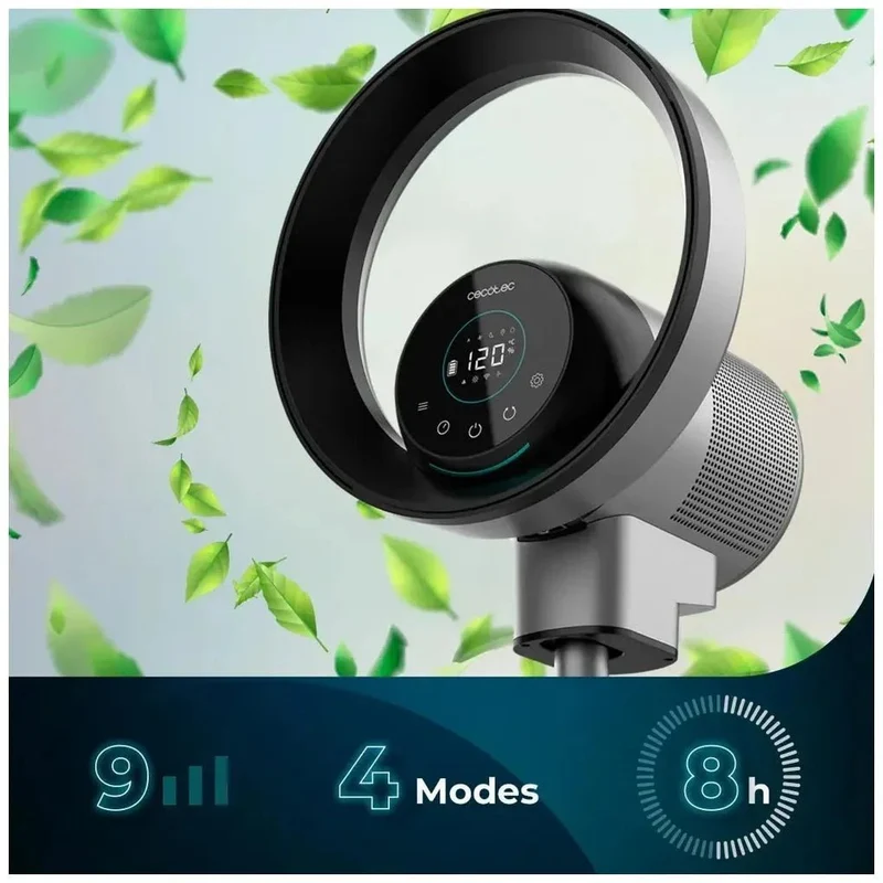 Ventilador y Purificador Sin Hélices 2 en 1 con Conexión Wifi y Pantalla LED de Cecotec