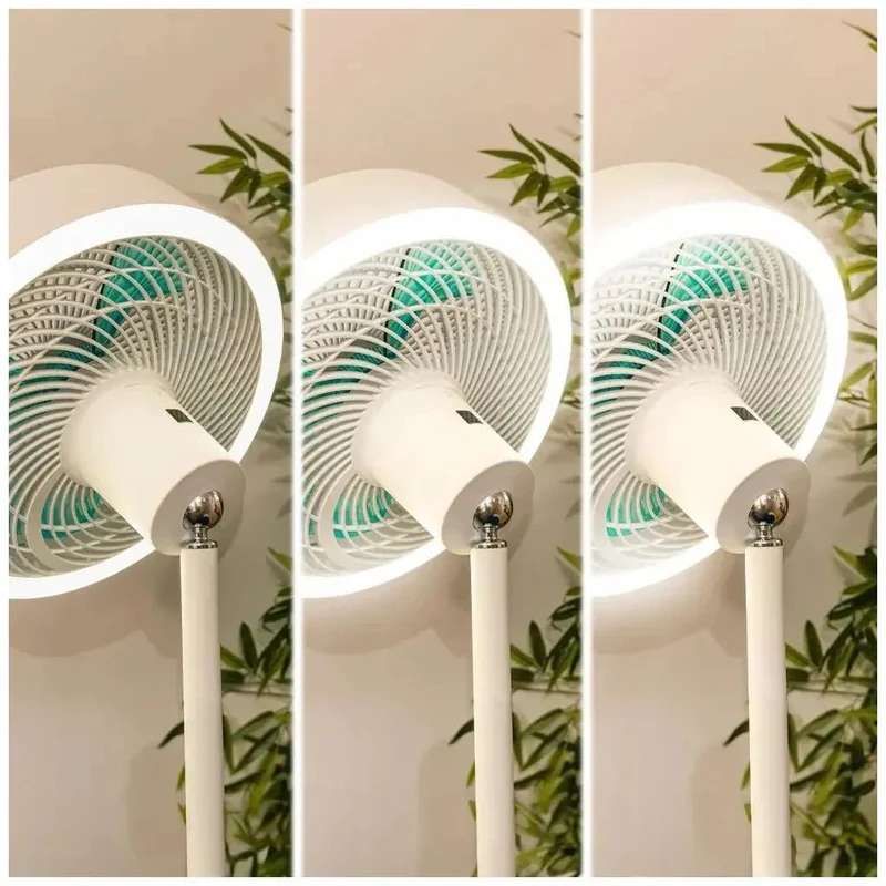 Ventilador de Pie con Luz LED, Motor Silencioso y Aire Reversible - EnergySIlence de Cecotec
