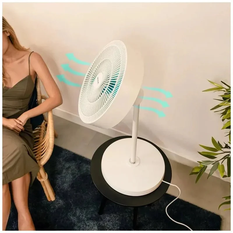 Ventilador de Pie con Luz LED, Motor Silencioso y Aire Reversible - EnergySIlence de Cecotec