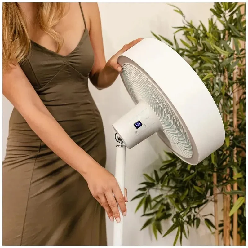 Ventilador de Pie con Luz LED, Motor Silencioso y Aire Reversible - EnergySIlence de Cecotec