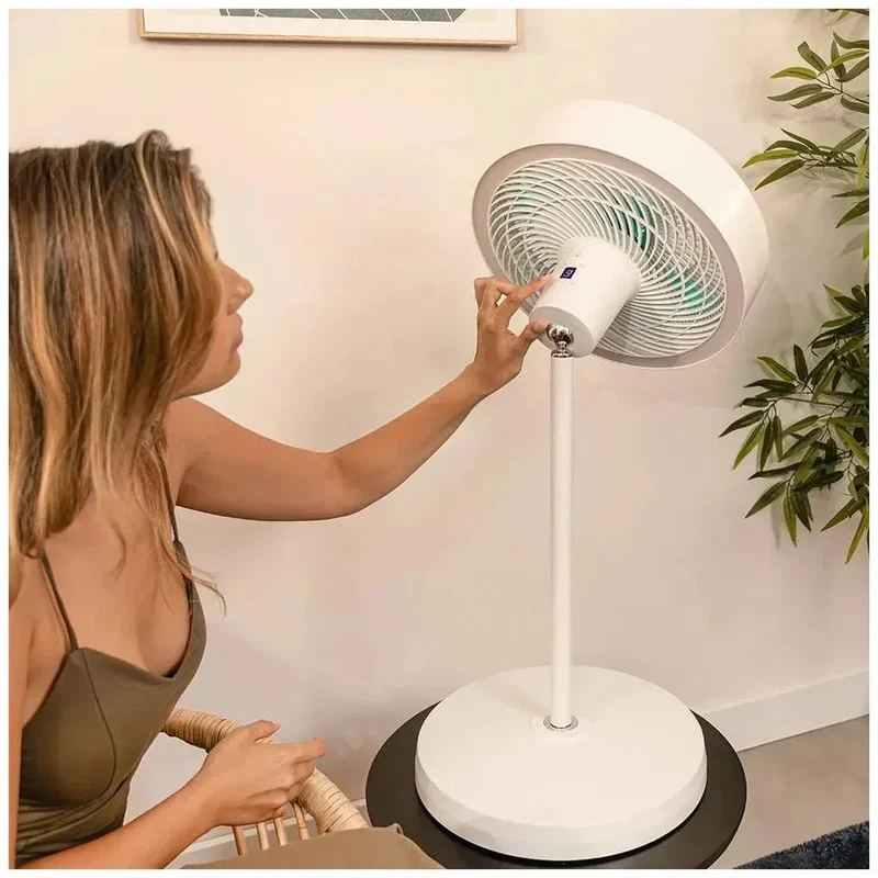 Ventilador de Pie con Luz LED, Motor Silencioso y Aire Reversible - EnergySIlence de Cecotec