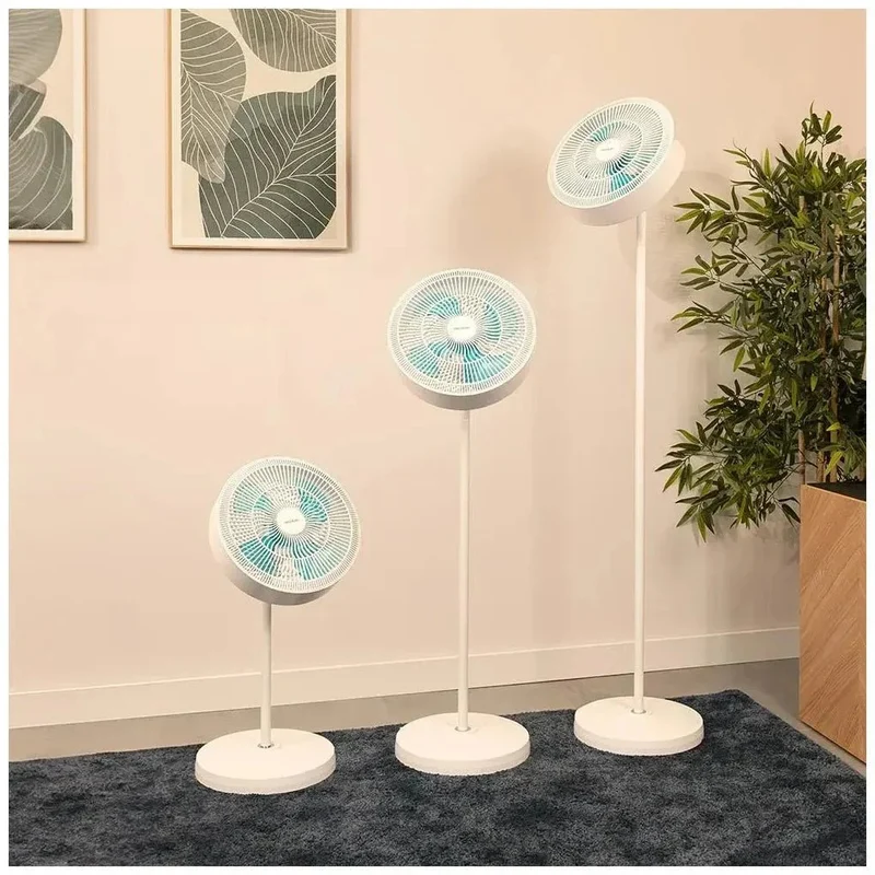 Ventilador de Pie con Luz LED, Motor Silencioso y Aire Reversible - EnergySIlence de Cecotec