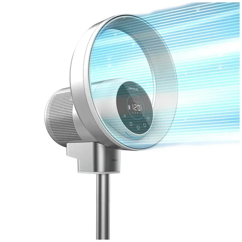 Ventilador y Purificador Sin Aspas 2 en 1 con Control Wifi y Pantalla LED de Cecotec