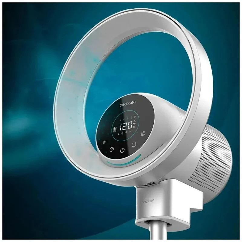 Ventilador y Purificador Sin Aspas 2 en 1 con Control Wifi y Pantalla LED de Cecotec