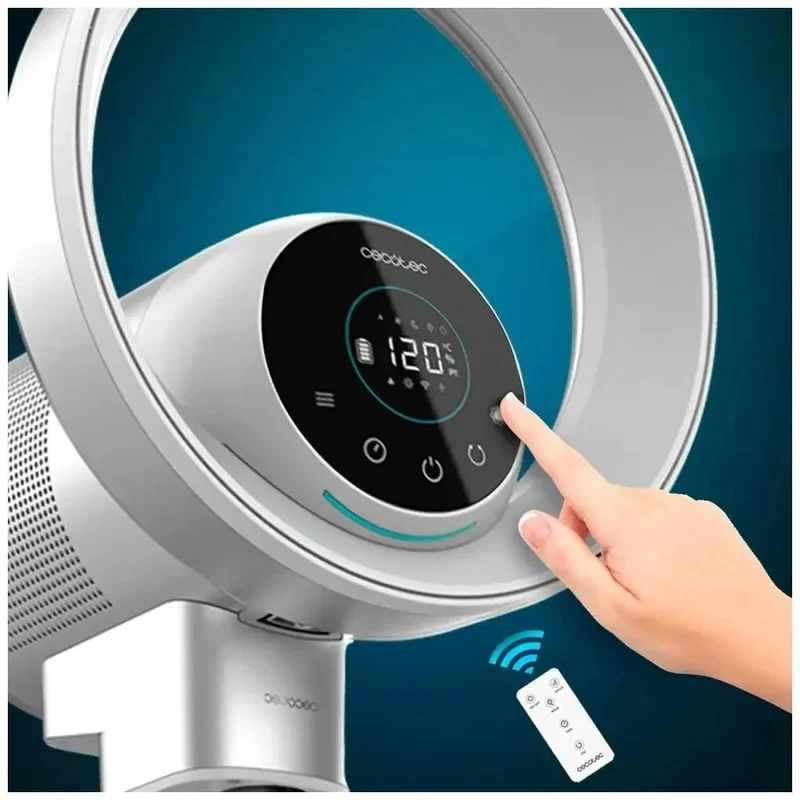 Ventilador y Purificador Sin Aspas 2 en 1 con Control Wifi y Pantalla LED de Cecotec