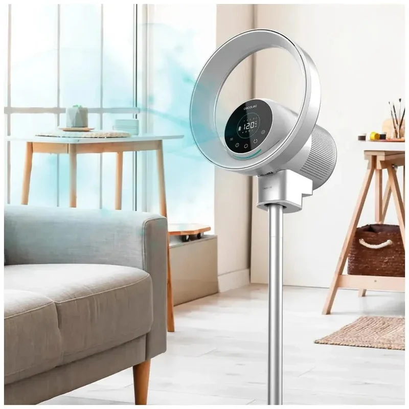 Ventilador y Purificador Sin Aspas 2 en 1 con Control Wifi y Pantalla LED de Cecotec