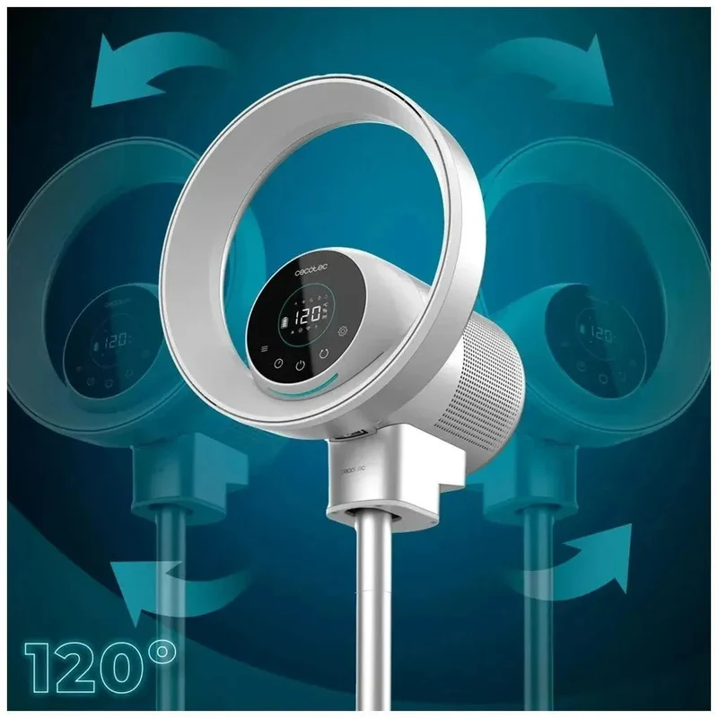 Ventilador y Purificador Sin Aspas 2 en 1 con Control Wifi y Pantalla LED de Cecotec