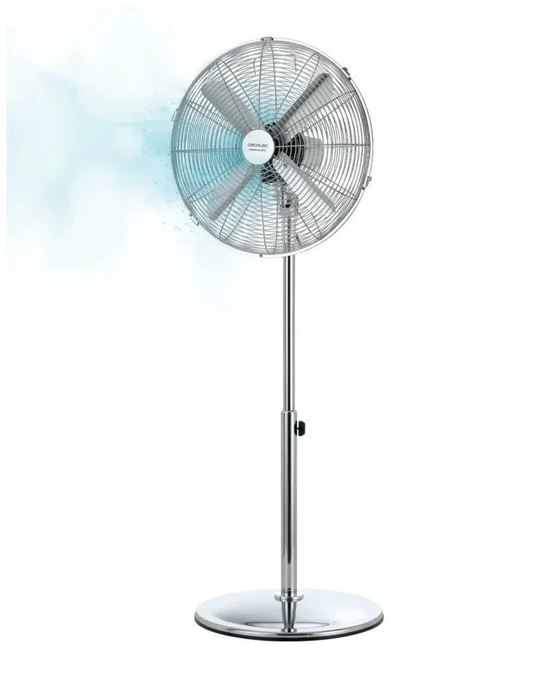 Ventilador de Pie Retro 50W: Silencioso, Ajustable y Seguro con 3 Velocidades de Cecotec