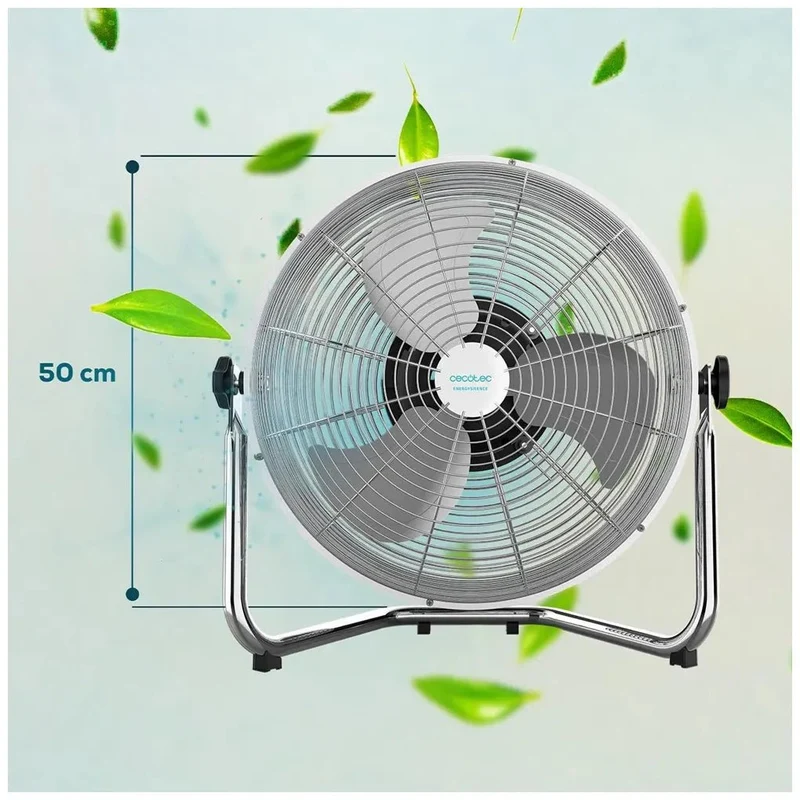 Ventilador Industrial 120W con Motor de Cobre y Aspas Metálicas para Grandes Espacios de Cecotec