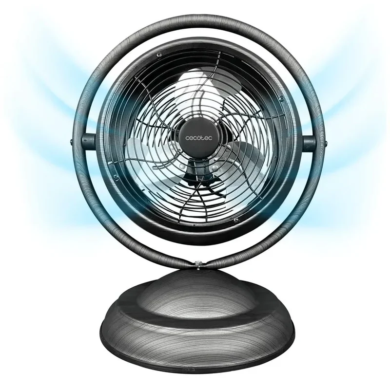 Ventilador de Sobremesa RetroDesk Wood: Elegancia y Potencia en 10 Pulgadas de Cecotec