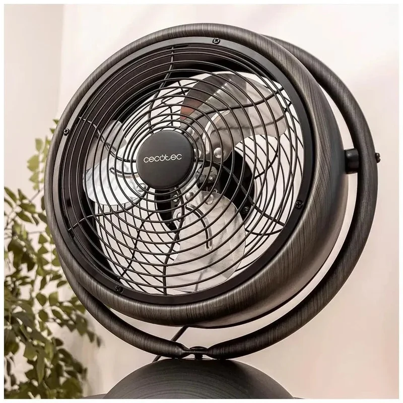 Ventilador de Sobremesa RetroDesk Wood: Elegancia y Potencia en 10 Pulgadas de Cecotec