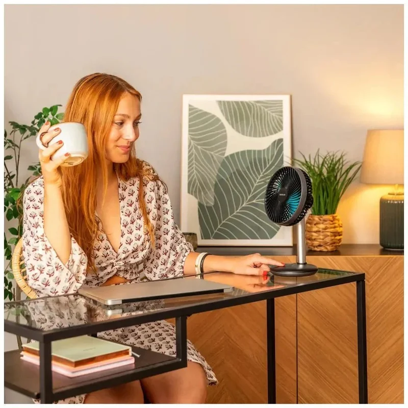 Ventilador de Sobremesa Portátil 4000mAh con Control Táctil y 4 Velocidades de Cecotec