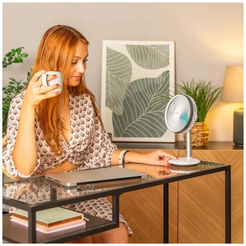 Ventilador Portátil de Sobremesa 4000mAh con Control Táctil y 4 Velocidades de Cecotec