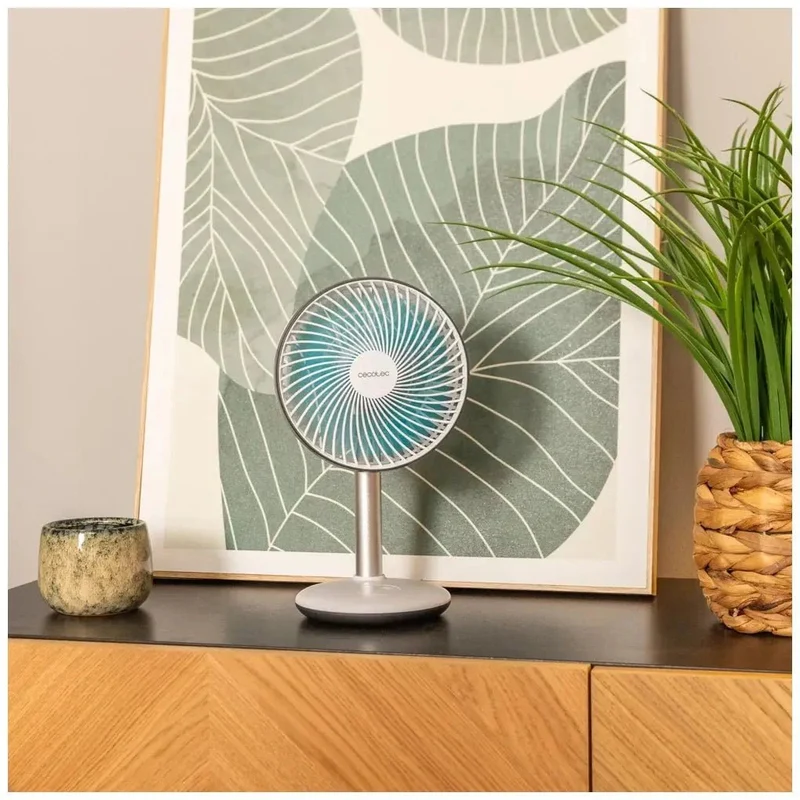 Ventilador Portátil de Sobremesa 4000mAh con Control Táctil y 4 Velocidades de Cecotec