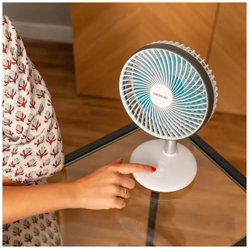 Ventilador Portátil de Sobremesa 4000mAh con Control Táctil y 4 Velocidades de Cecotec