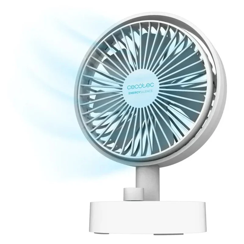 Ventilador Portátil EnergySilence 2000: Batería 2000mAh, Oscilación e Inclinación de Cecotec