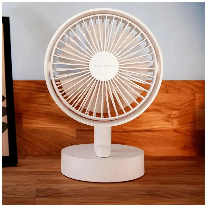 Ventilador Portátil EnergySilence 2000: Batería 2000mAh, Oscilación e Inclinación de Cecotec