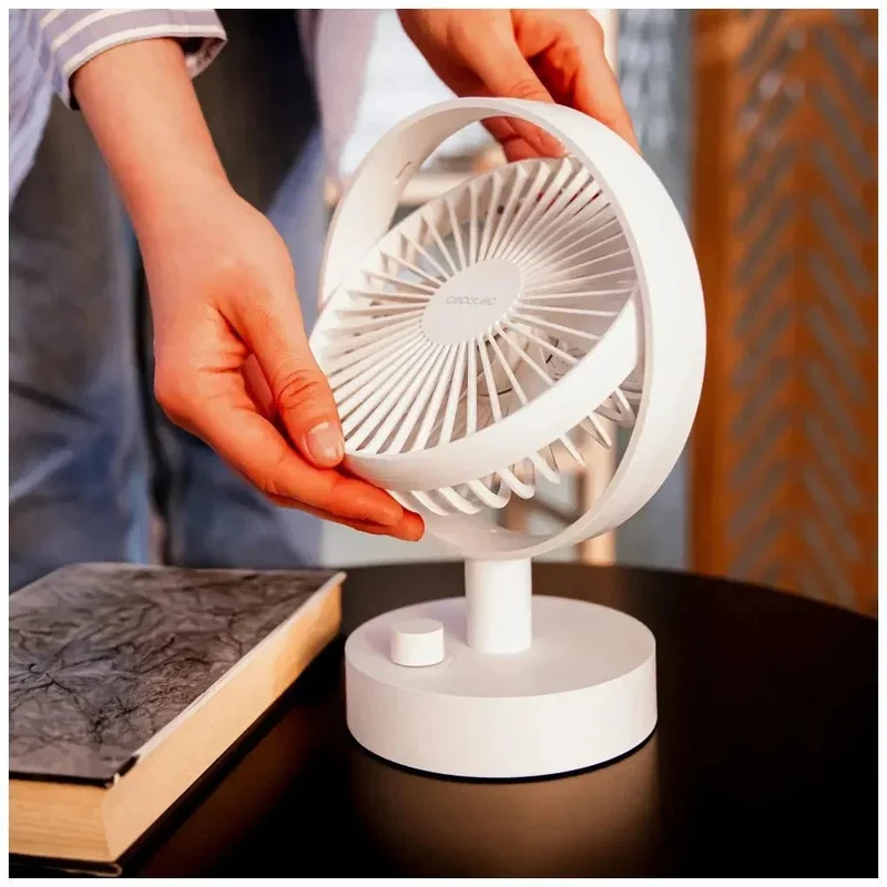 Ventilador Portátil EnergySilence 2000: Batería 2000mAh, Oscilación e Inclinación de Cecotec