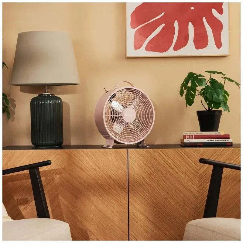 Ventilador Retro Rosa 25W EnergySilence 400: Elegancia y Potencia en Sobremesa de Cecotec