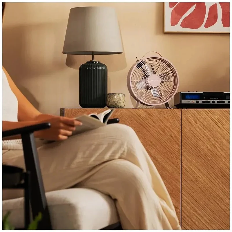 Ventilador Retro Rosa 25W EnergySilence 400: Elegancia y Potencia en Sobremesa de Cecotec
