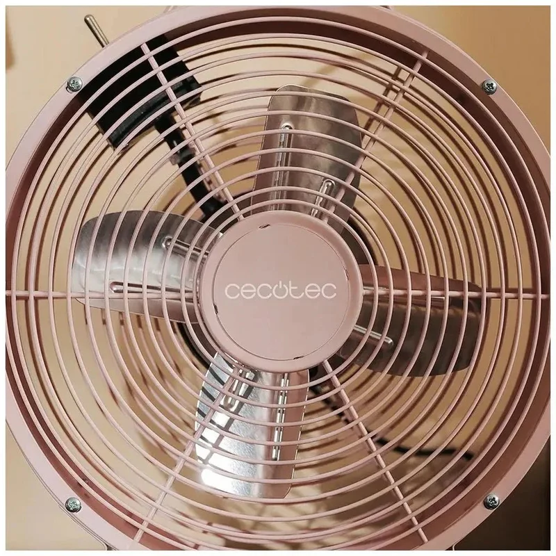 Ventilador Retro Rosa 25W EnergySilence 400: Elegancia y Potencia en Sobremesa de Cecotec