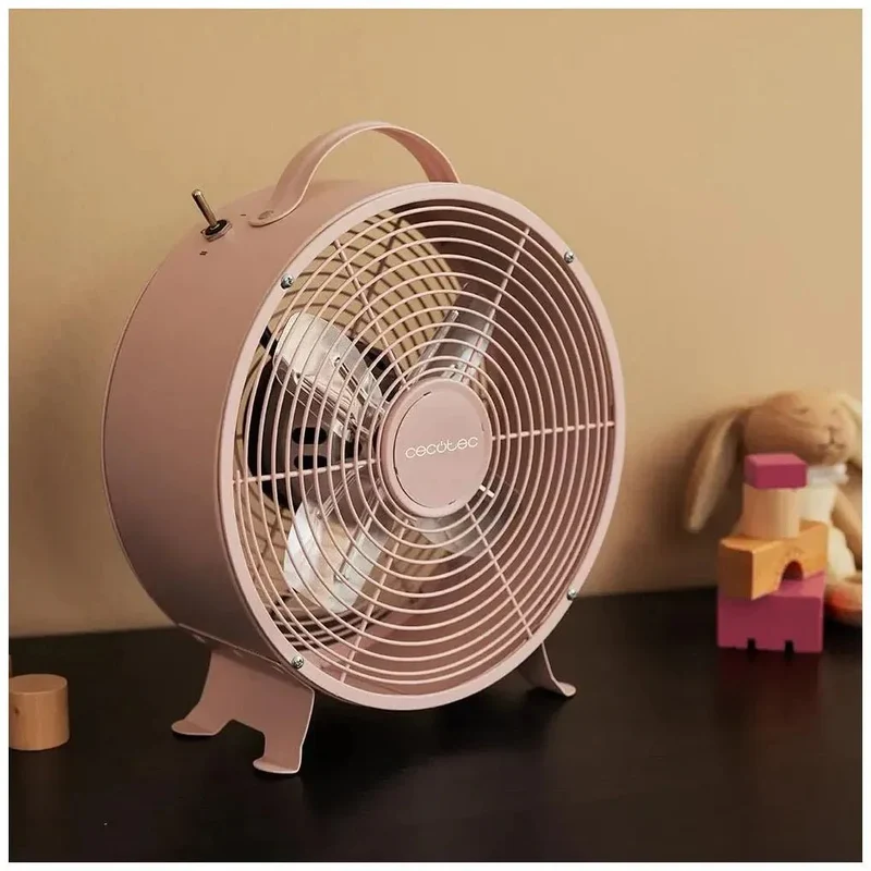 Ventilador Retro Rosa 25W EnergySilence 400: Elegancia y Potencia en Sobremesa de Cecotec