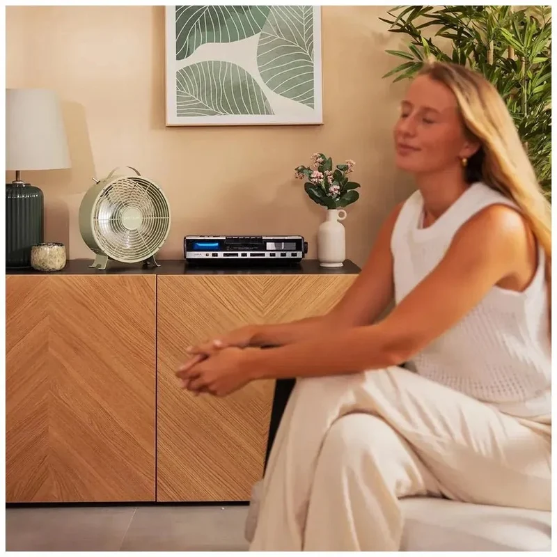 Ventilador Retro de Sobremesa EnergySilence 400: Potencia y Estilo en 8 Pulgadas de Cecotec