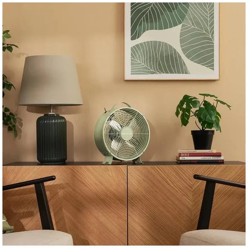 Ventilador Retro de Sobremesa EnergySilence 400: Potencia y Estilo en 8 Pulgadas de Cecotec