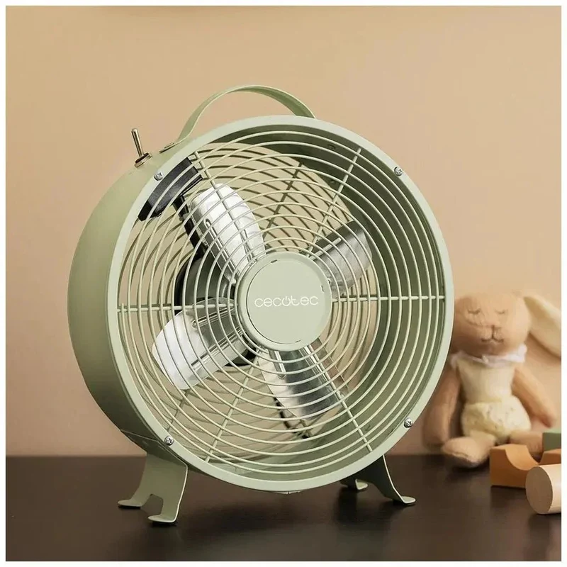 Ventilador Retro de Sobremesa EnergySilence 400: Potencia y Estilo en 8 Pulgadas de Cecotec