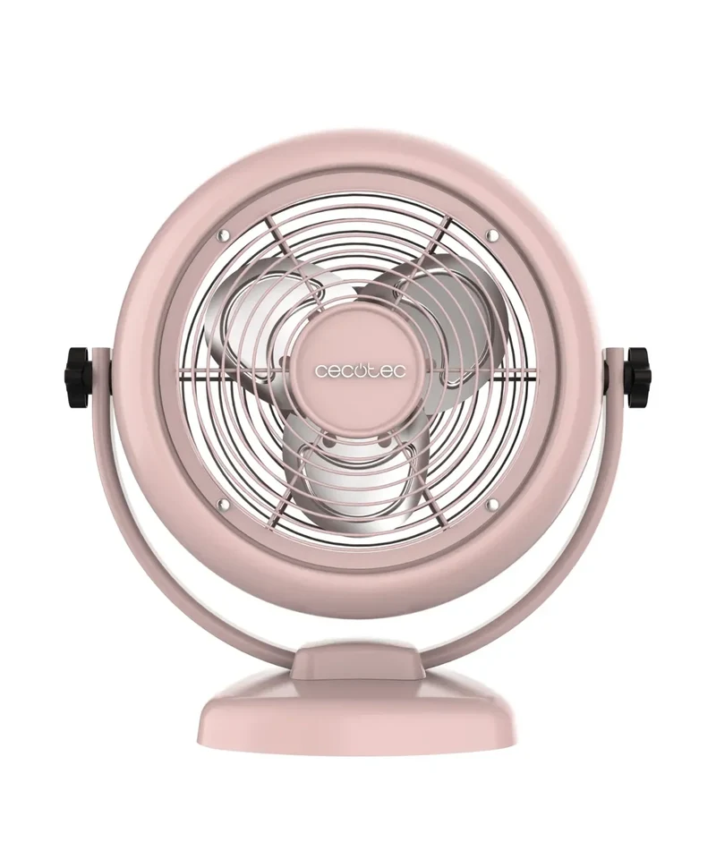 Ventilador Retro Rosa 8'' EnergySilence 800: Potencia y Estilo para tu Hogar de Cecotec