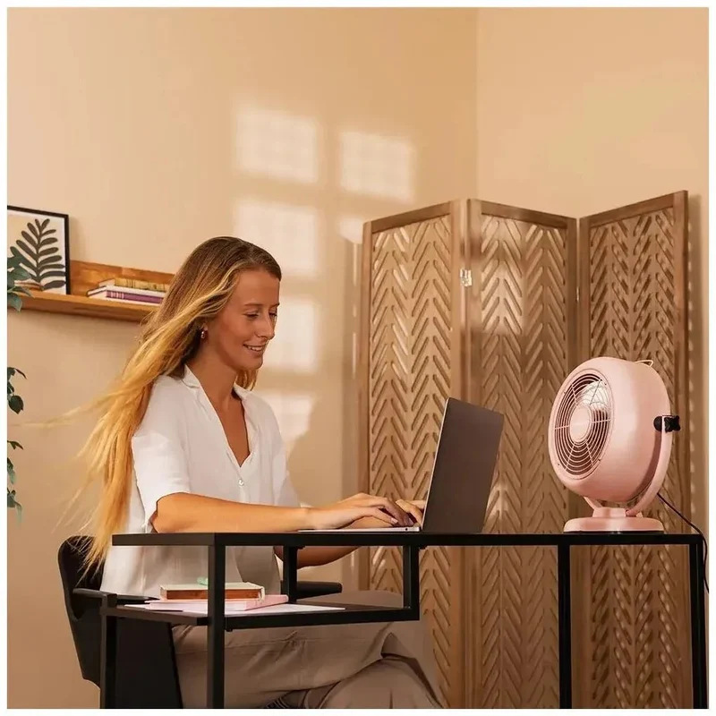 Ventilador Retro Rosa 8'' EnergySilence 800: Potencia y Estilo para tu Hogar de Cecotec