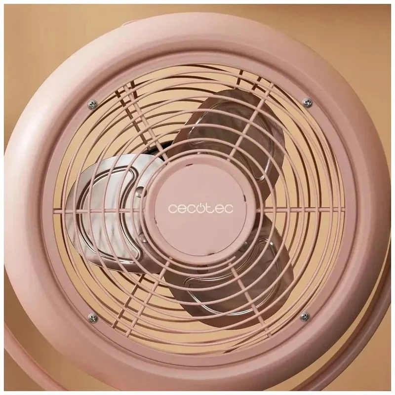 Ventilador Retro Rosa 8'' EnergySilence 800: Potencia y Estilo para tu Hogar de Cecotec