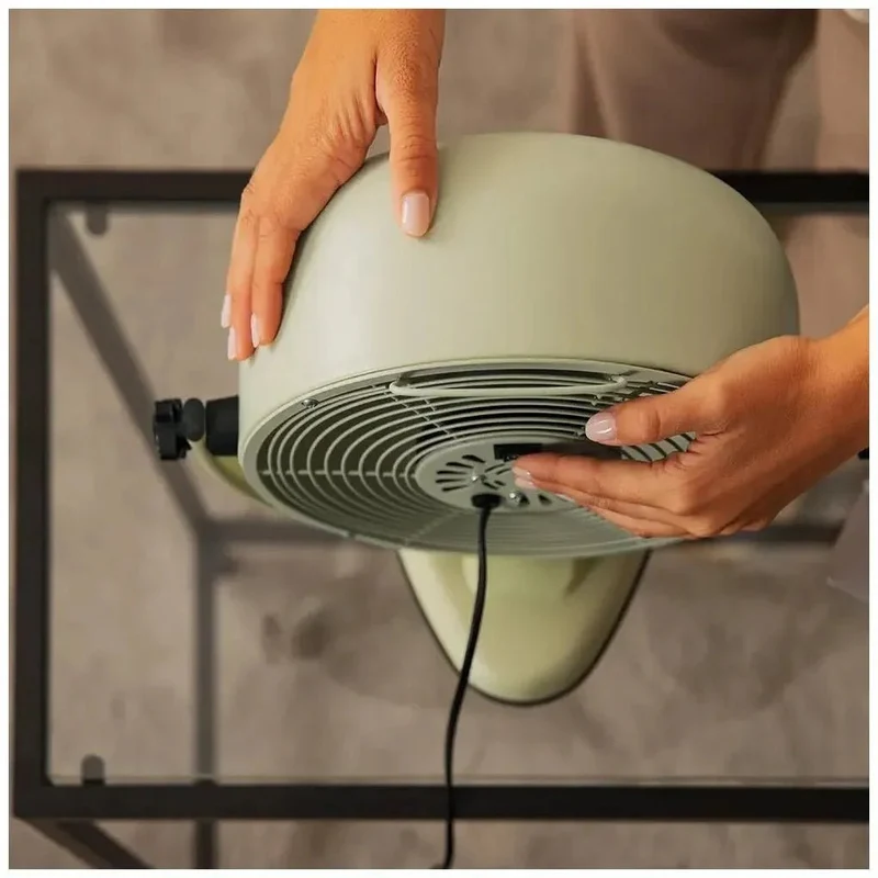 Ventilador Retro de Sobremesa Verde 8'' con Potente Motor de 20W y Seguridad de Cecotec