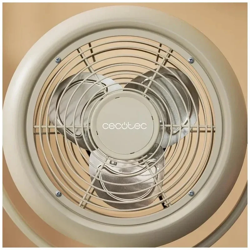 Ventilador Retro de Sobremesa Beige 20W, 8'' con 2 Velocidades y Diseño Elegante de Cecotec