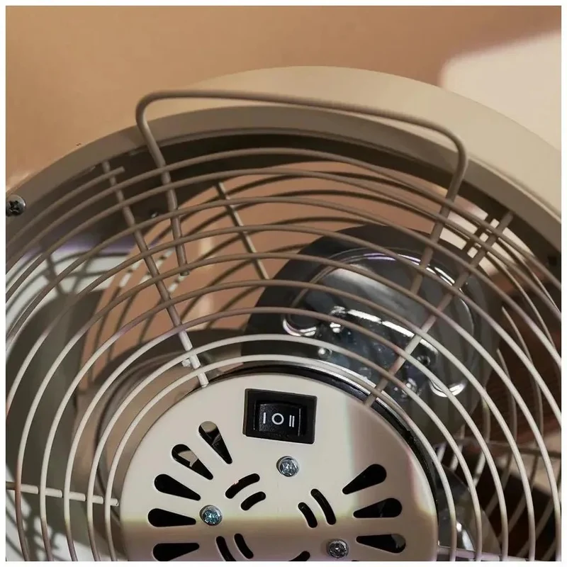 Ventilador Retro de Sobremesa Beige 20W, 8'' con 2 Velocidades y Diseño Elegante de Cecotec
