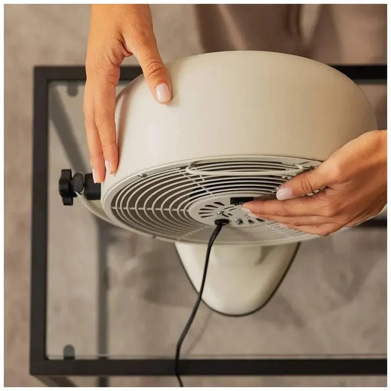 Ventilador Retro de Sobremesa Beige 20W, 8'' con 2 Velocidades y Diseño Elegante de Cecotec